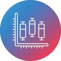 Box Plot Line Gradient Circle Background Icon vector