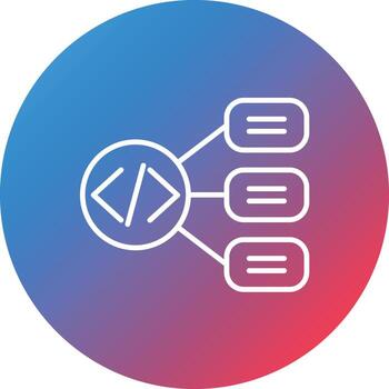 diseño algoritmo línea gradiente círculo fondo icono vector