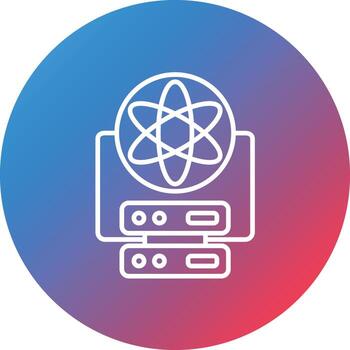 icono de fondo de círculo de gradiente de línea de científico de datos vector