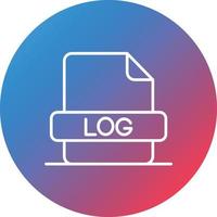 Log File Line Gradient Circle Background Icon vector