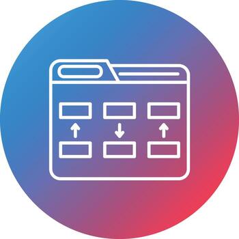 Pattern System Line Gradient Circle Background Icon vector