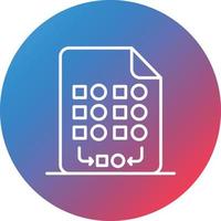 Random Sampling Line Gradient Circle Background Icon vector