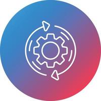 Reverse Engineering Line Gradient Circle Background Icon vector