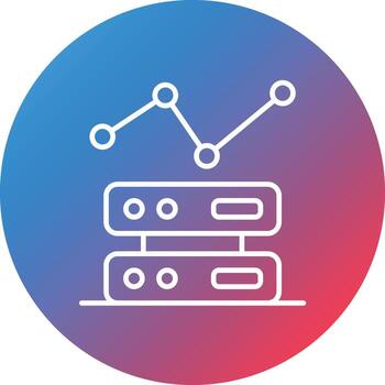Variability Line Gradient Circle Background Icon vector
