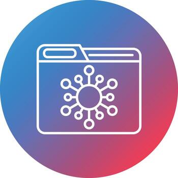 Scramble System Line Gradient Circle Background Icon vector