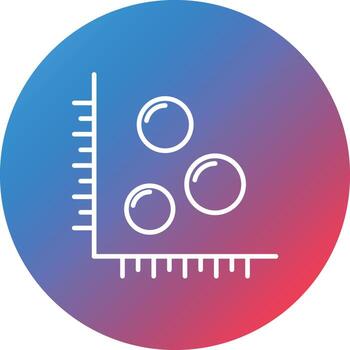 Bubble Line Gradient Circle Background Icon vector