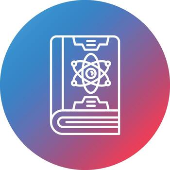 Physics Line Gradient Circle Background Icon vector