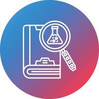 Science Research Line Gradient Circle Background Icon vector