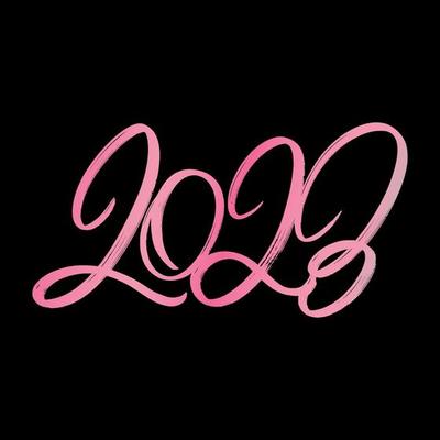 2023 handwritten text. New year number gradient typography banner.  Calligraphy vector design for greeting card and poster.