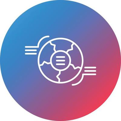 Basic Cycle Line Gradient Circle Background Icon