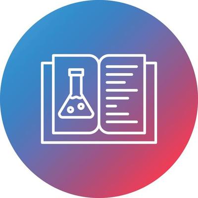 Science Line Gradient Circle Background Icon