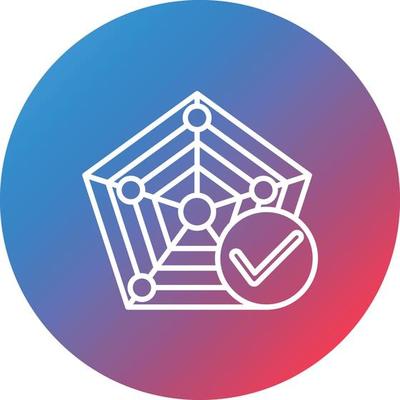 Marked Radar Line Gradient Circle Background Icon
