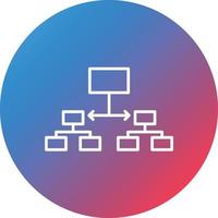 Labeled Hierarchy Line Gradient Circle Background Icon vector