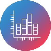 Stacked Column Line Gradient Circle Background Icon vector