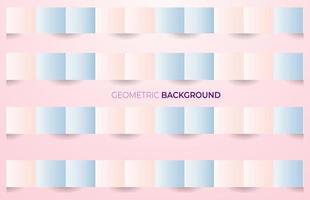 geometric 3d paper style  design vector