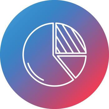 Pie Of Pie Line Gradient Circle Background Icon vector