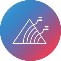 Ternary Contour Plot Line Gradient Circle Background Icon vector