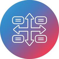 Grid Matrix Line Gradient Circle Background Icon vector