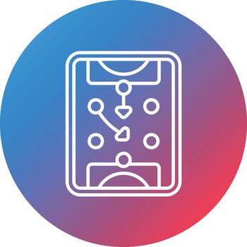 Defensive Strategies Line Gradient Circle Background Icon vector