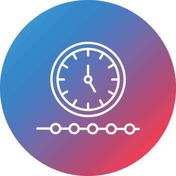 Timeline Line Gradient Circle Background Icon vector