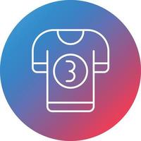 Field Hockey Jersey Line Gradient Circle Background Icon vector