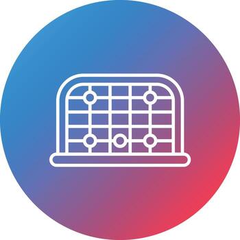 icono de fondo de círculo degradado de línea de cinco agujeros vector