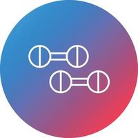 Movement Fitness Line Gradient Circle Background Icon vector