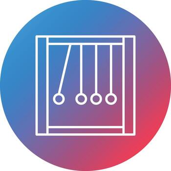 icono de fondo de círculo degradado de línea de péndulo vector