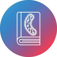 Biology Line Gradient Circle Background Icon vector