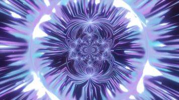 Líneas y rayas multicolores mágicas de energía de neón brillante abstracta distorsionadas en fractales y koleidoscopio. fondo abstracto. video en alta calidad 4k, diseño de movimiento