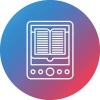Ebook Line Gradient Circle Background Icon vector