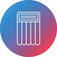 Beach Mattress Line Gradient Circle Background Icon vector