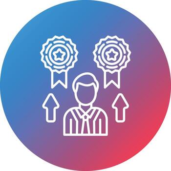 icono de fondo de círculo de gradiente de línea potencial vector