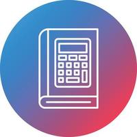 Math Line Gradient Circle Background Icon vector