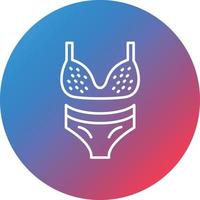 Bikini Line Gradient Circle Background Icon vector