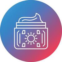 Sun Cream Line Gradient Circle Background Icon vector