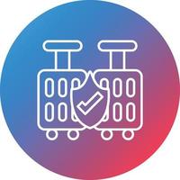 Travel Insurance Line Gradient Circle Background Icon vector