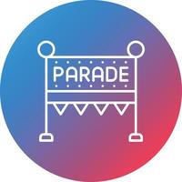 Parade Line Gradient Circle Background Icon vector