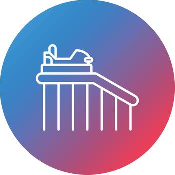 Roller Coaster Line Gradient Circle Background Icon vector