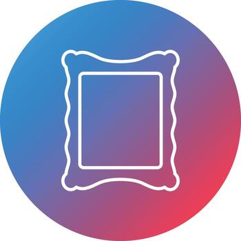 Photo Frame Line Gradient Circle Background Icon vector