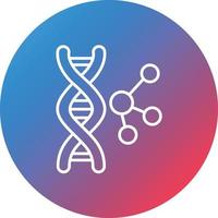 Genetics Line Gradient Circle Background Icon vector