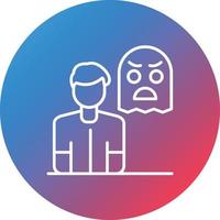 Phobia Line Gradient Circle Background Icon vector