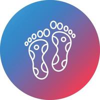 Reflexology Line Gradient Circle Background Icon vector