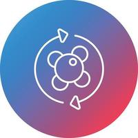 Metabolism Line Gradient Circle Background Icon vector