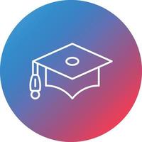 Alumni Line Gradient Circle Background Icon vector