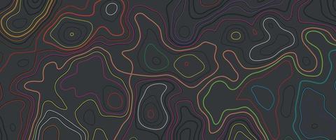 Topographic multicolored linear background. Abstraction with place for text. Map line of topography. Vector abstract topographic map concept, Topographic multicolored linear background with copy space