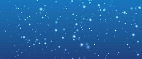 Colorful background blurry snow. Bokeh background with snowflake. Winter glittering snowflakes swirl bokeh background, backdrop with sparkling blue stars. Snowflake winter season. vector