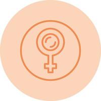 Female Gender Symbol Vector Icon