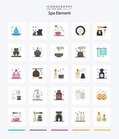 Creative Spa Element 25 Flat icon pack  Such As bee. hand spa. wellness. hand soak. spa vector