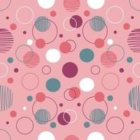 Vector seamless pattern with a circle textures.